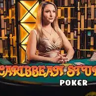 Caribbean Stud Poker logo – Live Dealer by Evolution at ToonieBet Casino